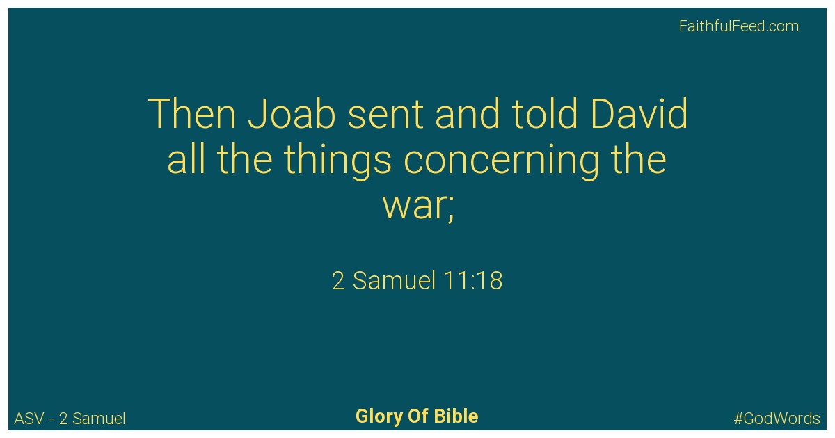 2-samuel 11:18 - Asv