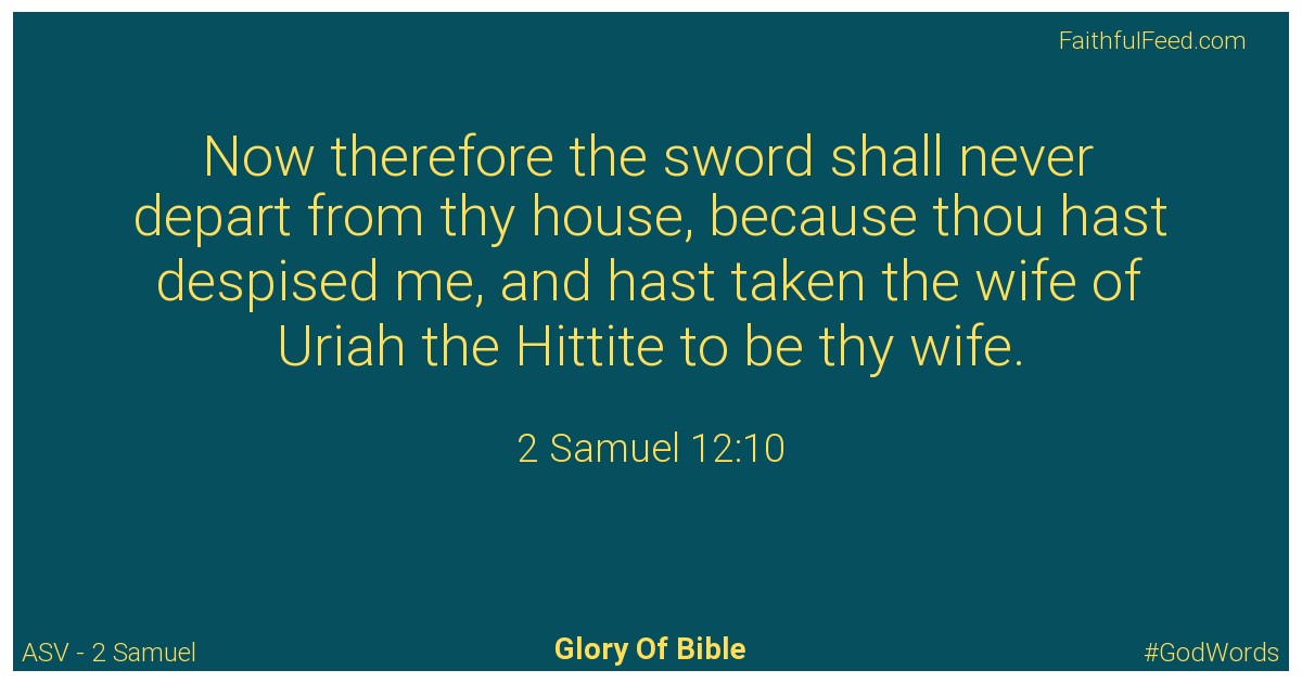 2-samuel 12:10 - Asv