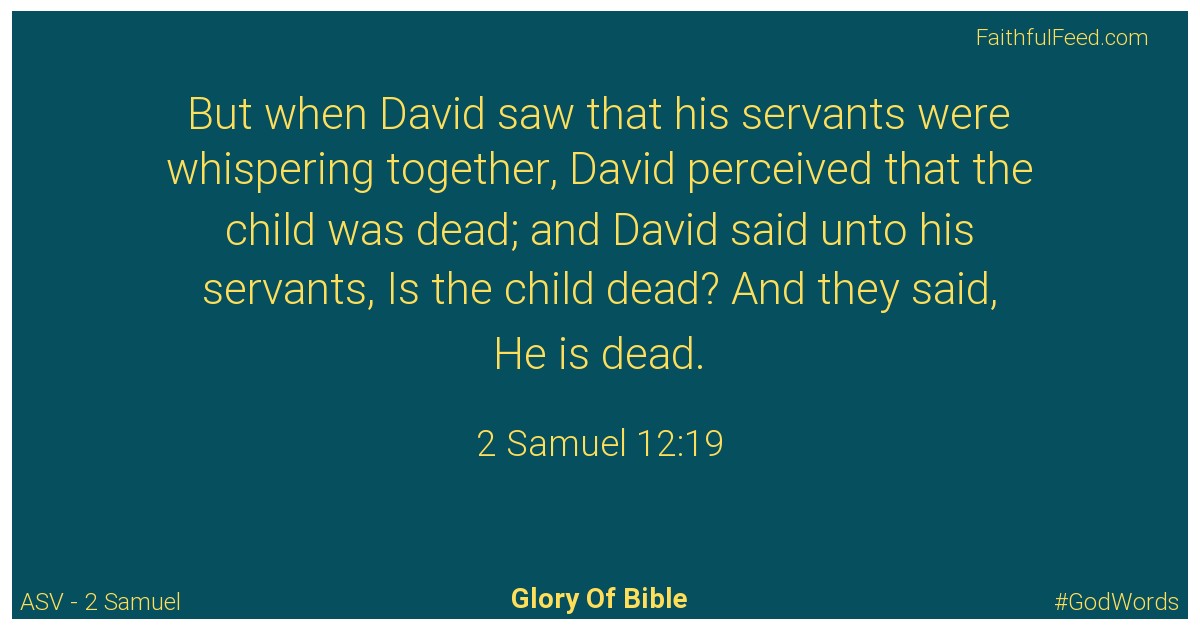 2-samuel 12:19 - Asv