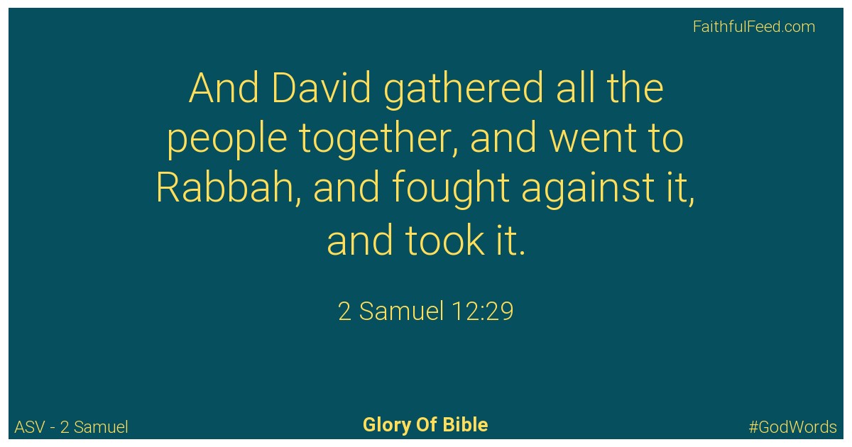 2-samuel 12:29 - Asv