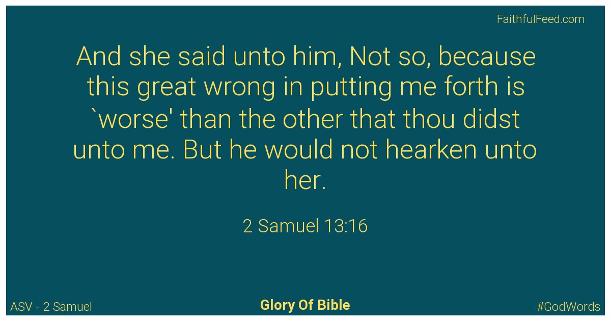 2-samuel 13:16 - Asv