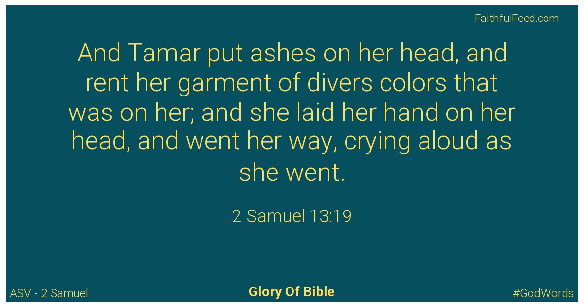 2-samuel 13:19 - Asv