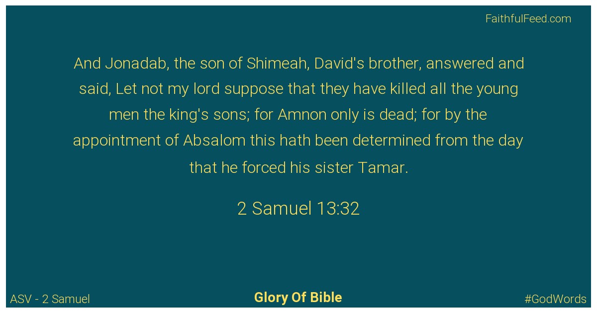 2-samuel 13:32 - Asv