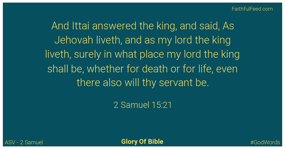 2-samuel 15:21 - Asv