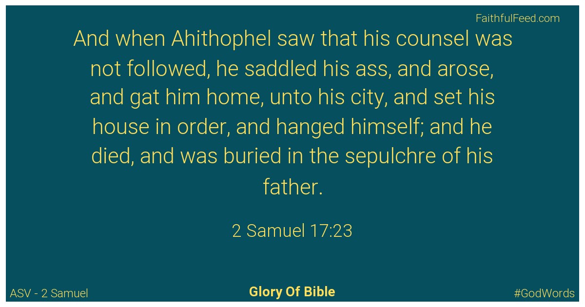 2-samuel 17:23 - Asv