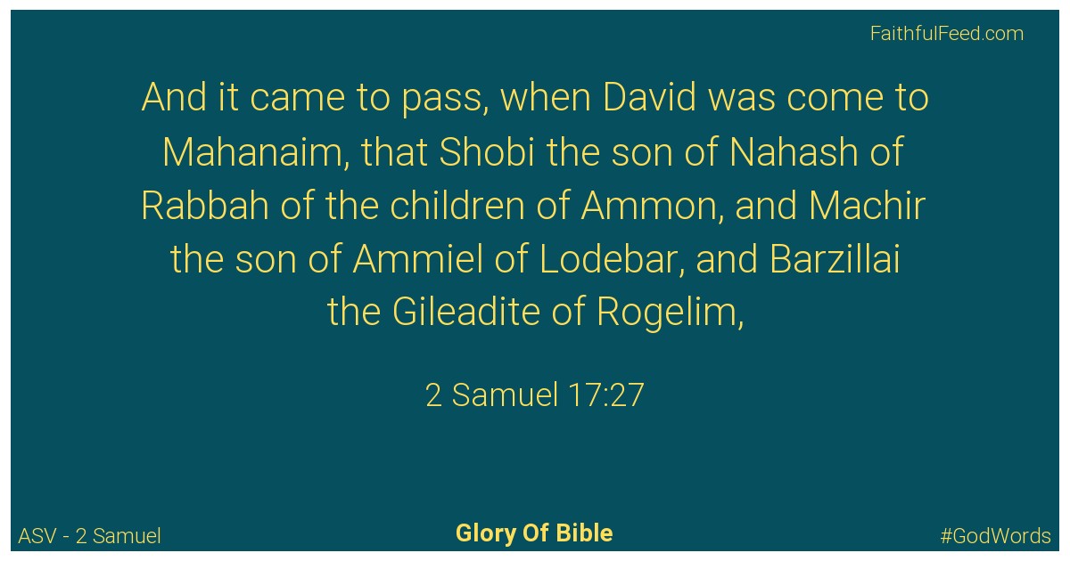 2-samuel 17:27 - Asv