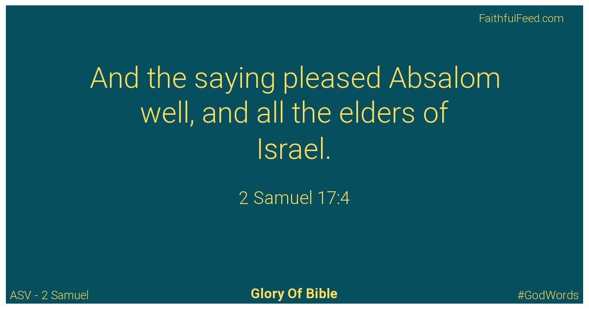 2-samuel 17:4 - Asv