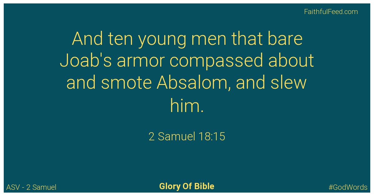 2-samuel 18:15 - Asv