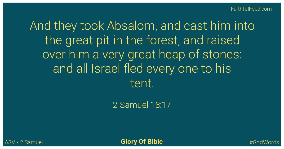 2-samuel 18:17 - Asv