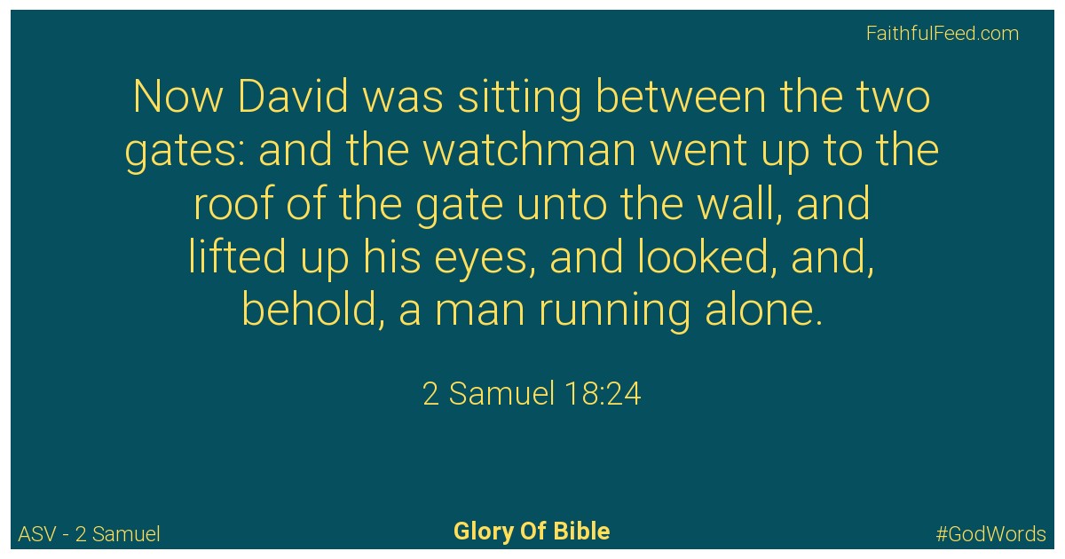 2-samuel 18:24 - Asv