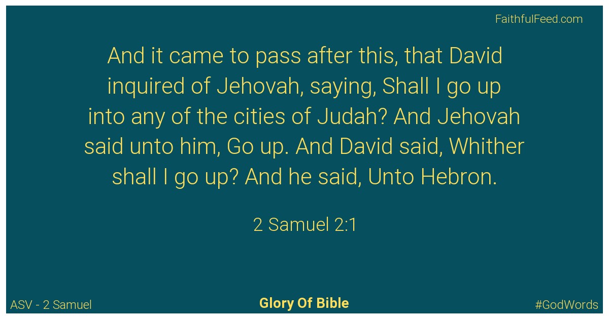 2-samuel 2:1 - Asv