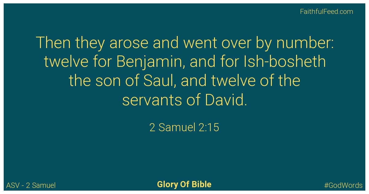 2-samuel 2:15 - Asv