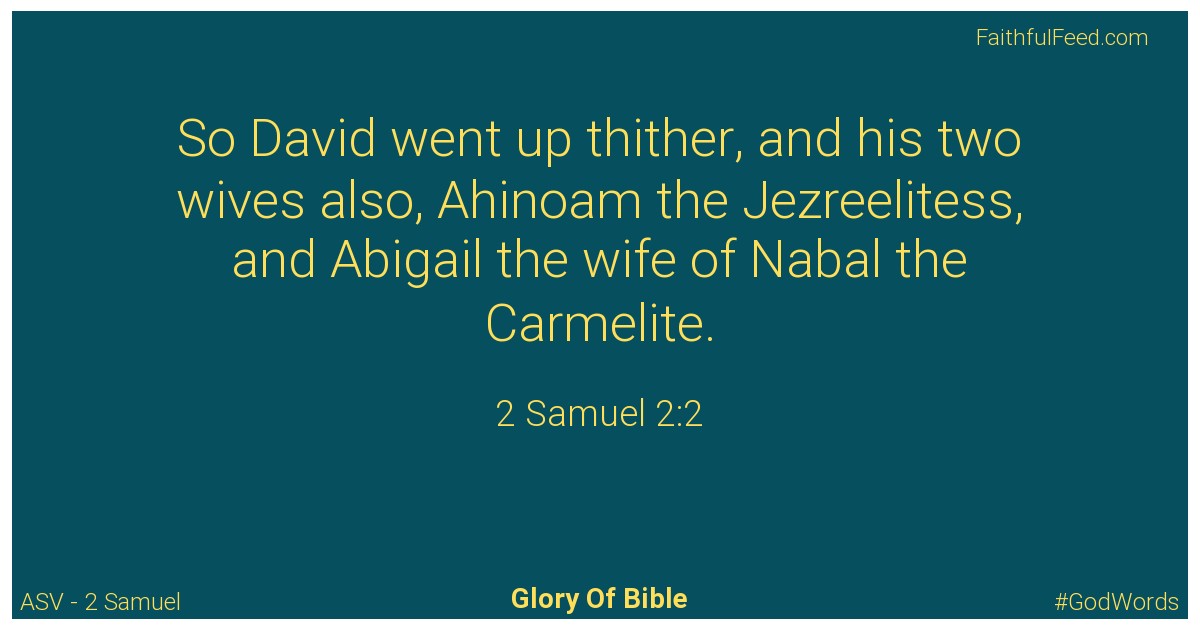 2-samuel 2:2 - Asv