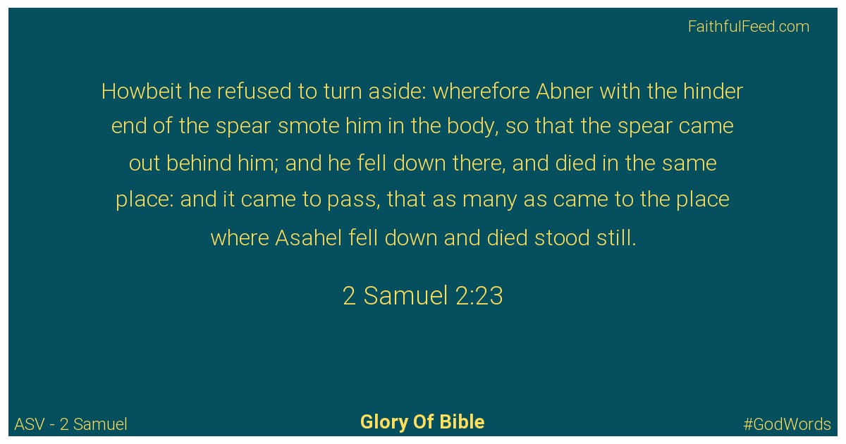 2-samuel 2:23 - Asv