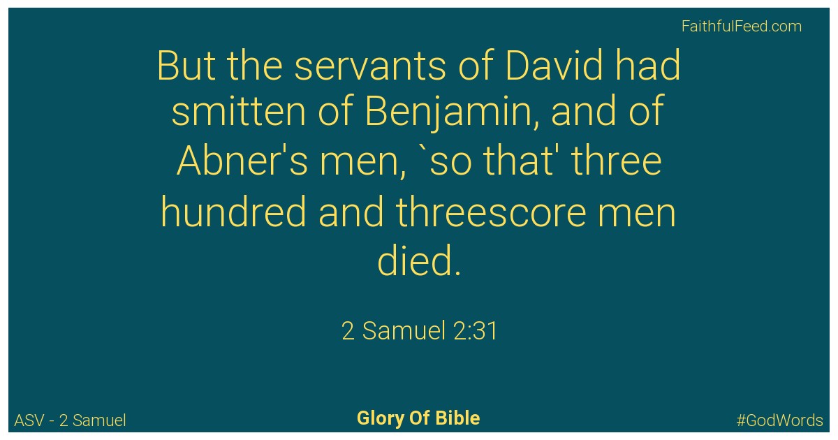 2-samuel 2:31 - Asv