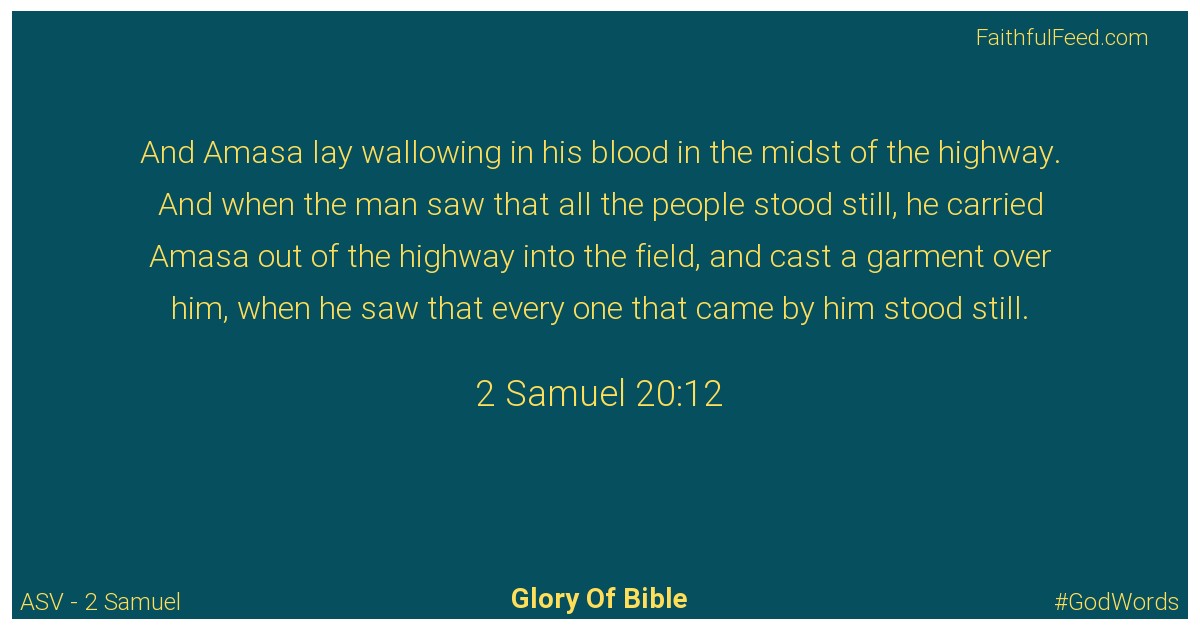 2-samuel 20:12 - Asv