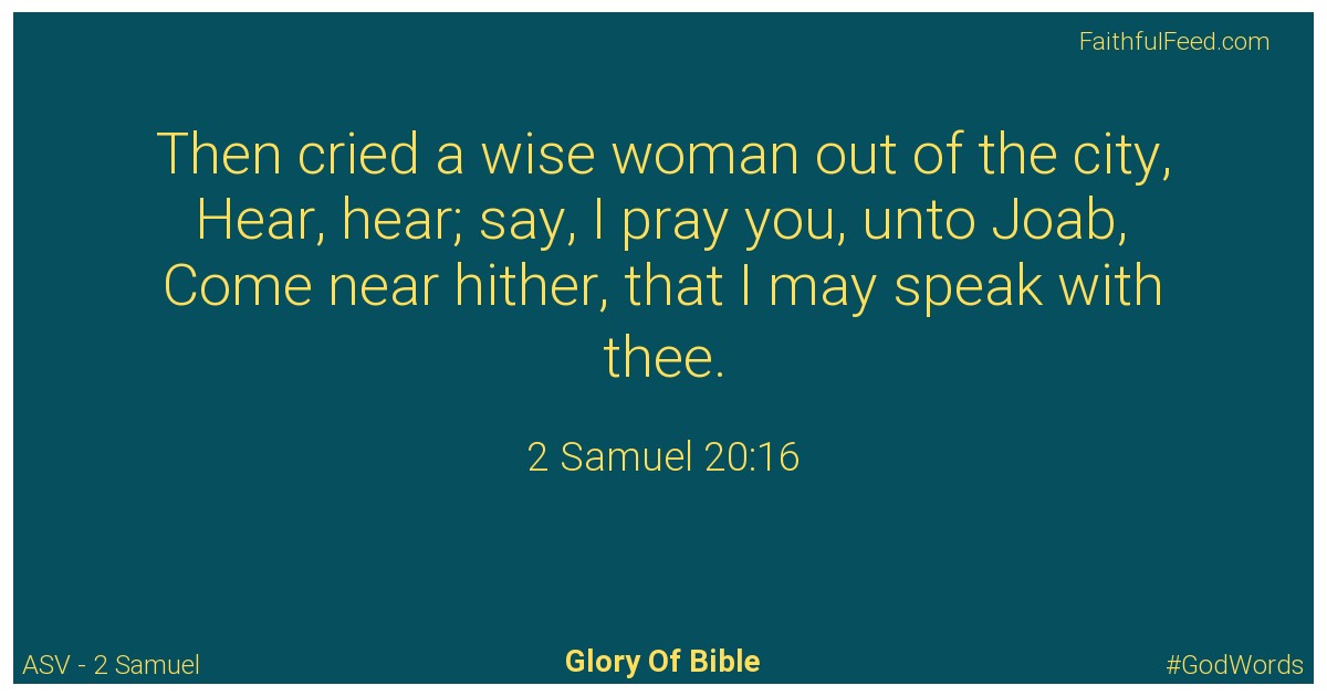 2-samuel 20:16 - Asv