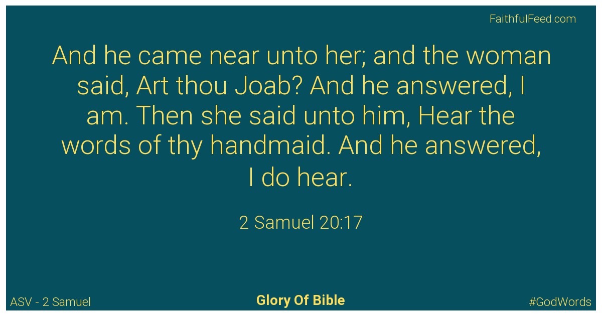 2-samuel 20:17 - Asv