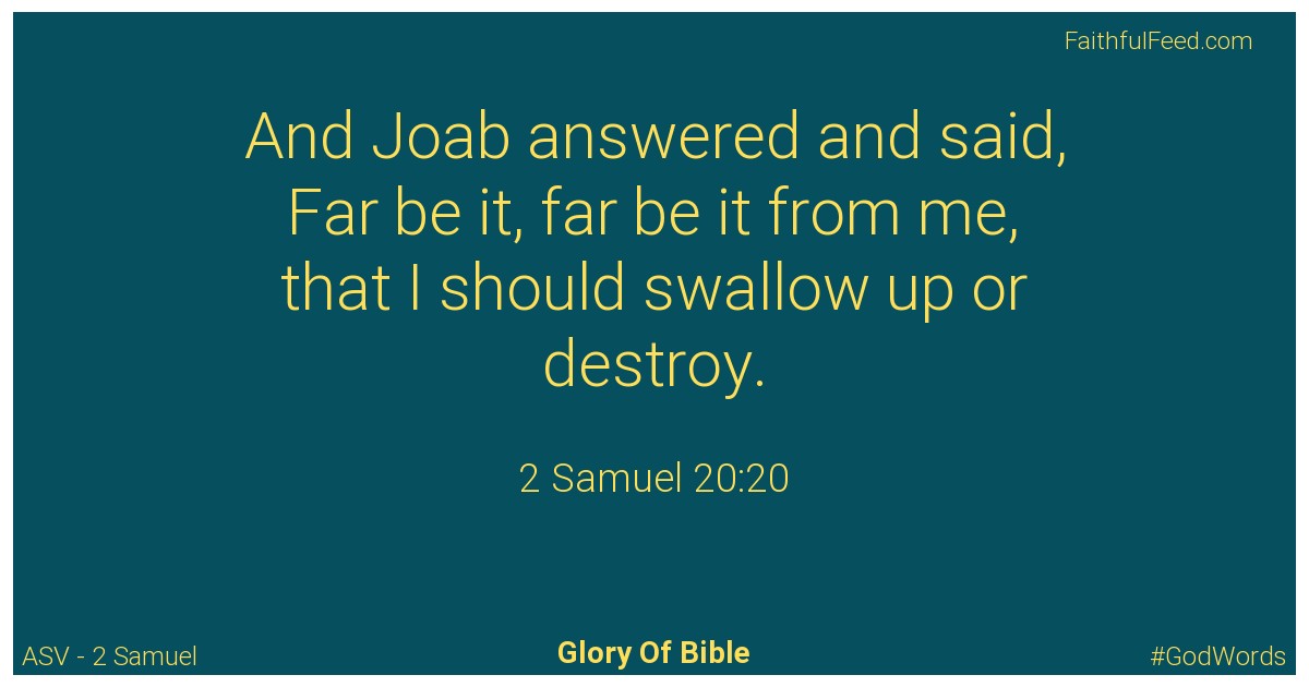 2-samuel 20:20 - Asv