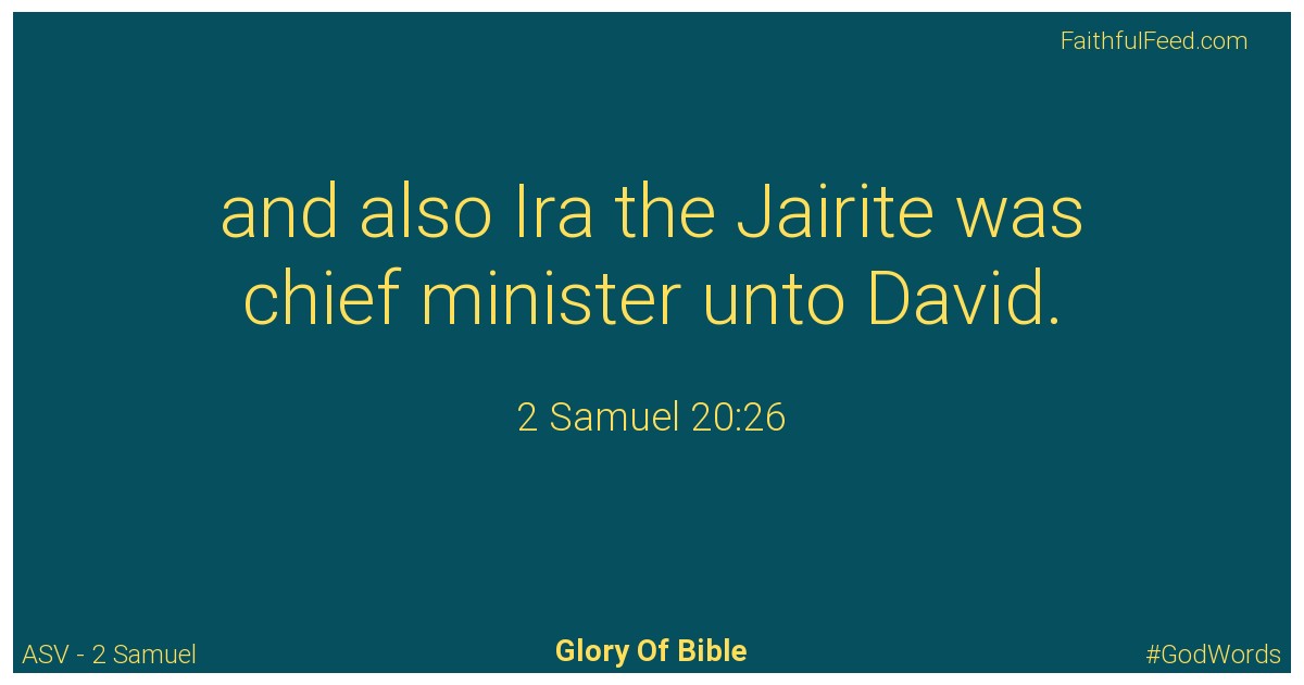 2-samuel 20:26 - Asv