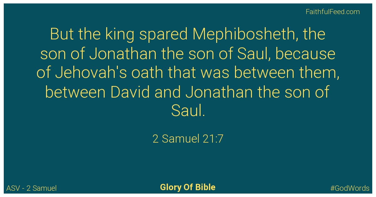 2-samuel 21:7 - Asv