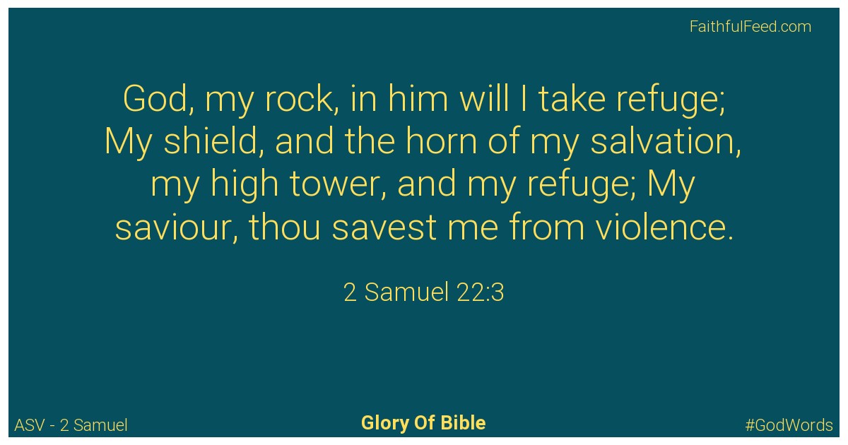 2-samuel 22:3 - Asv