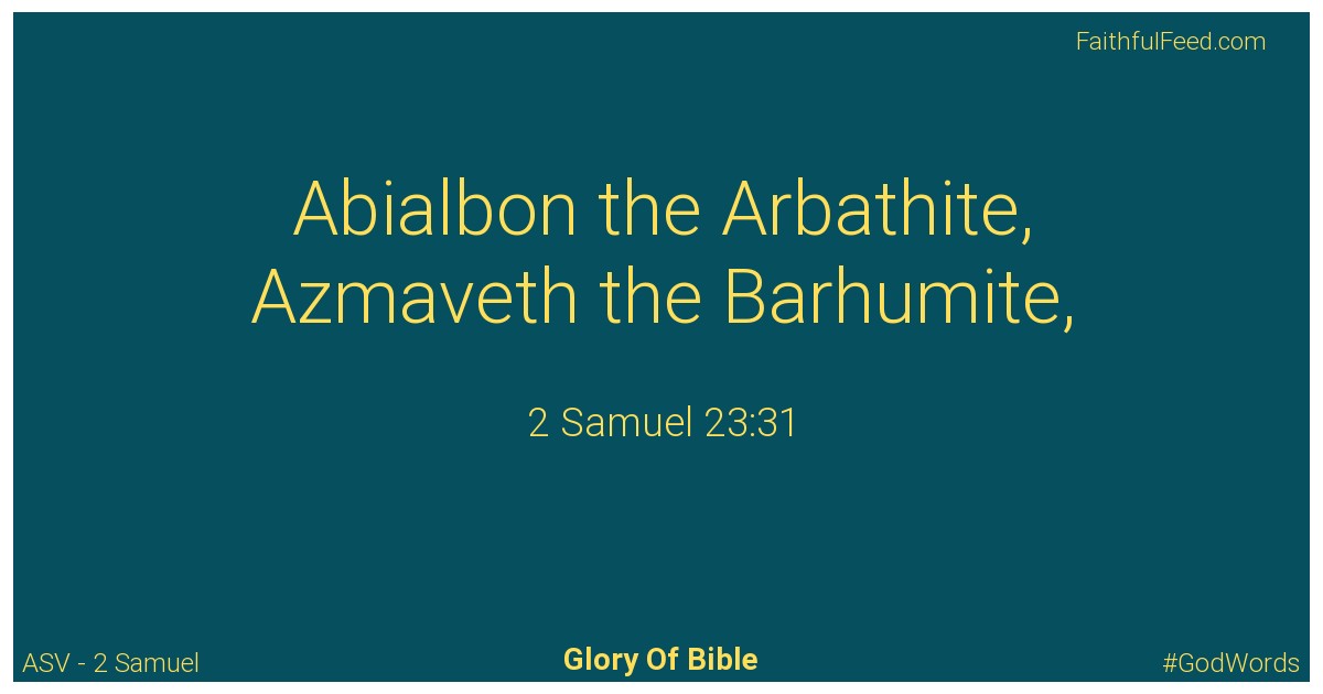 2-samuel 23:31 - Asv