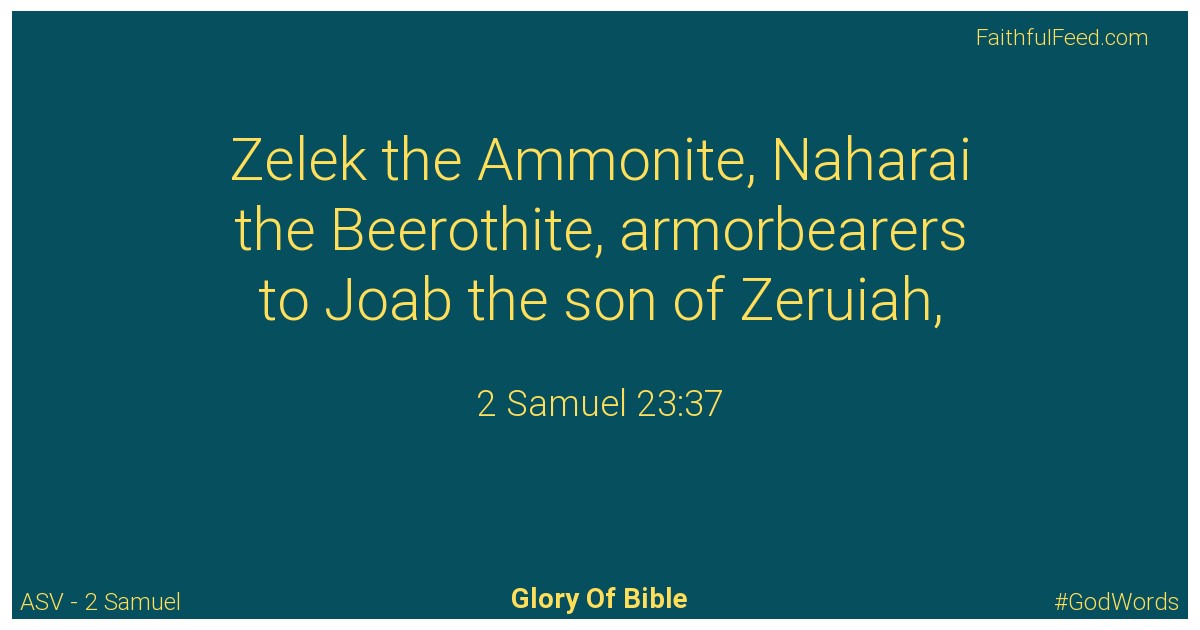 2-samuel 23:37 - Asv
