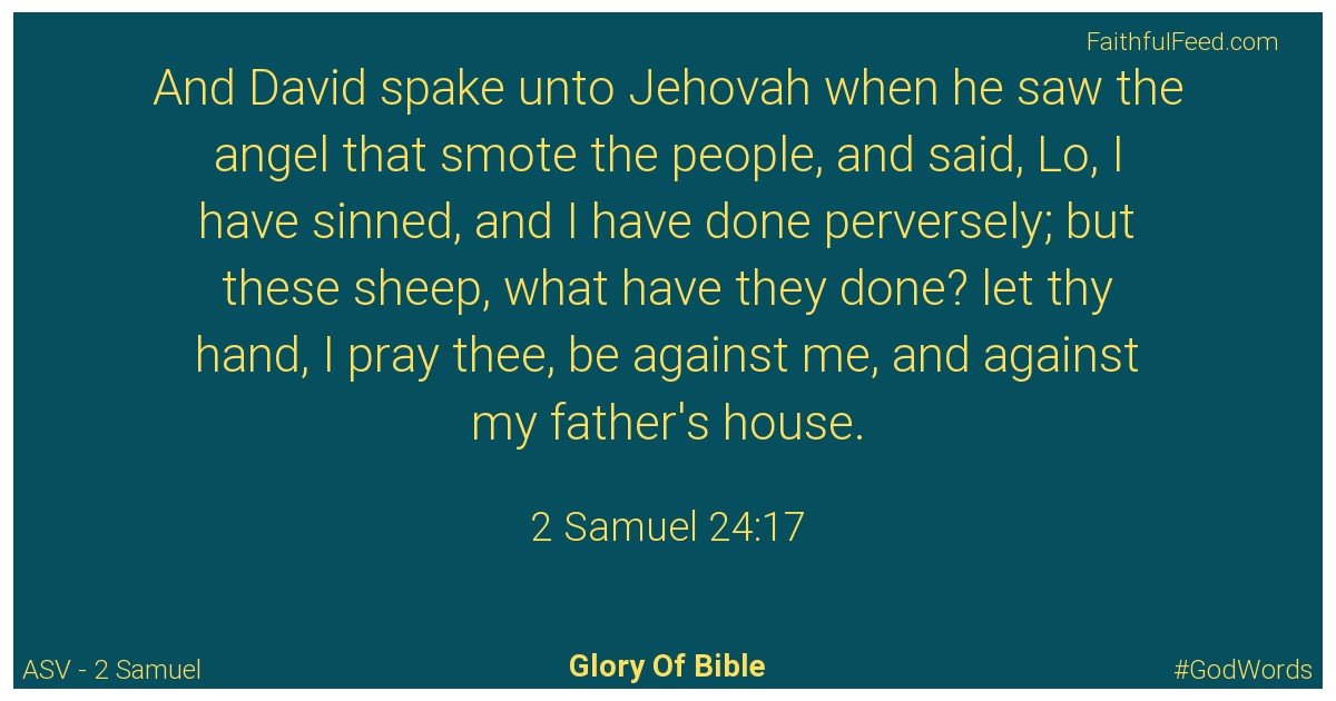 2-samuel 24:17 - Asv