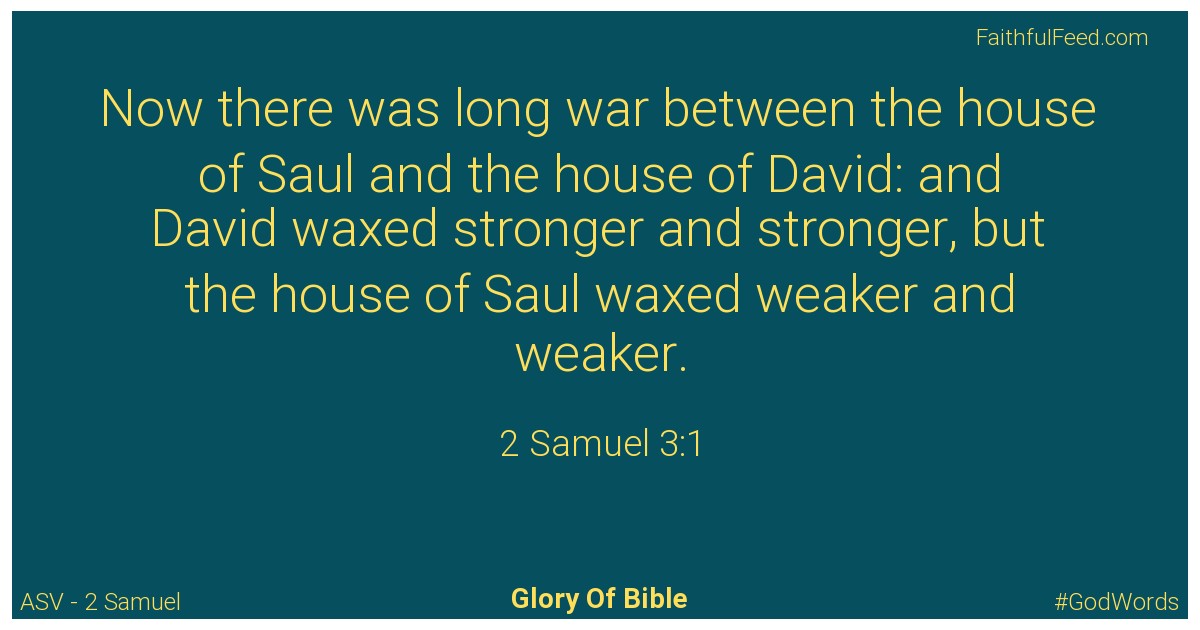 2-samuel 3:1 - Asv