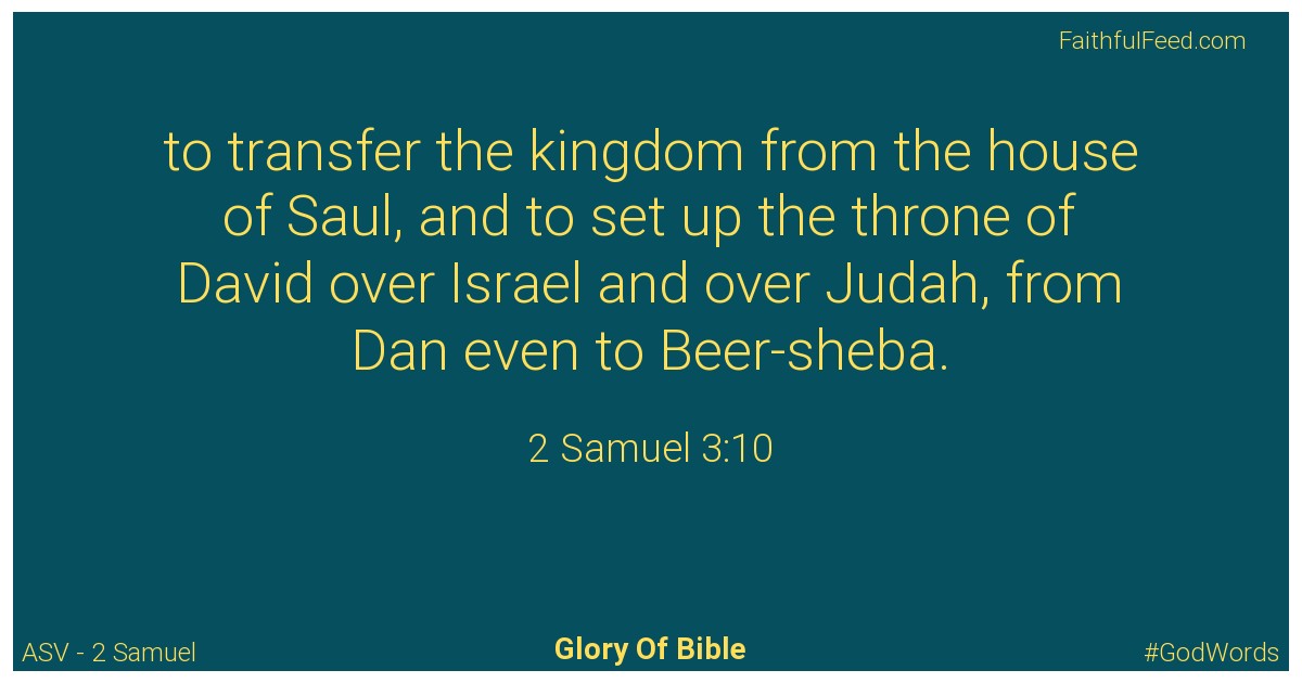 2-samuel 3:10 - Asv