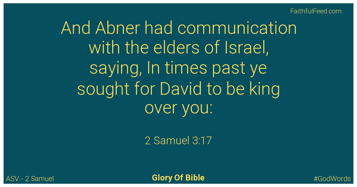 2-samuel 3:17 - Asv