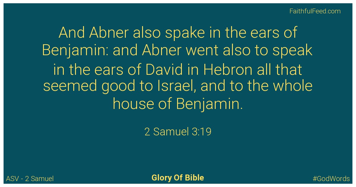 2-samuel 3:19 - Asv