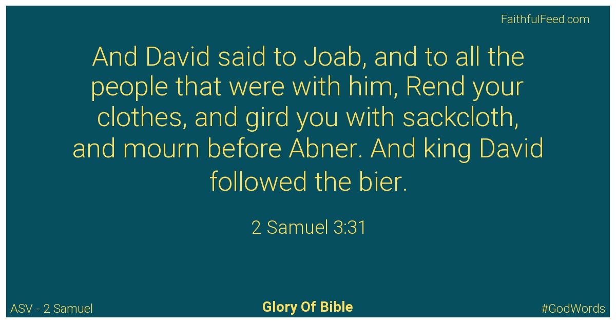 2-samuel 3:31 - Asv