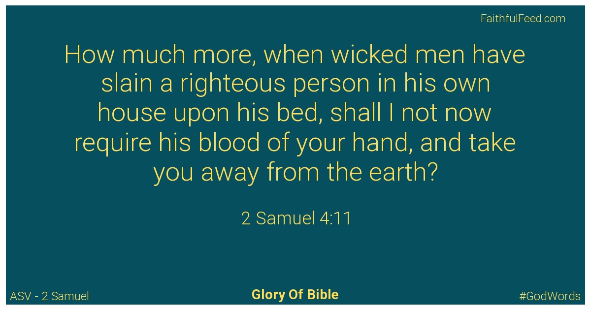 2-samuel 4:11 - Asv