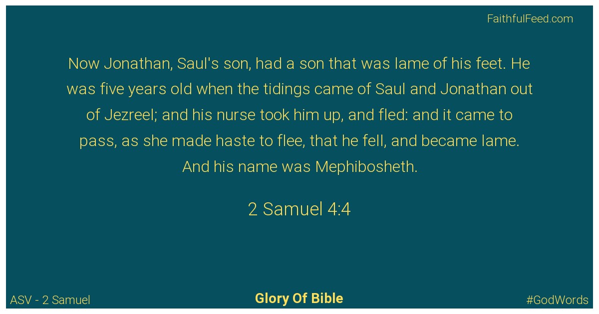 2-samuel 4:4 - Asv