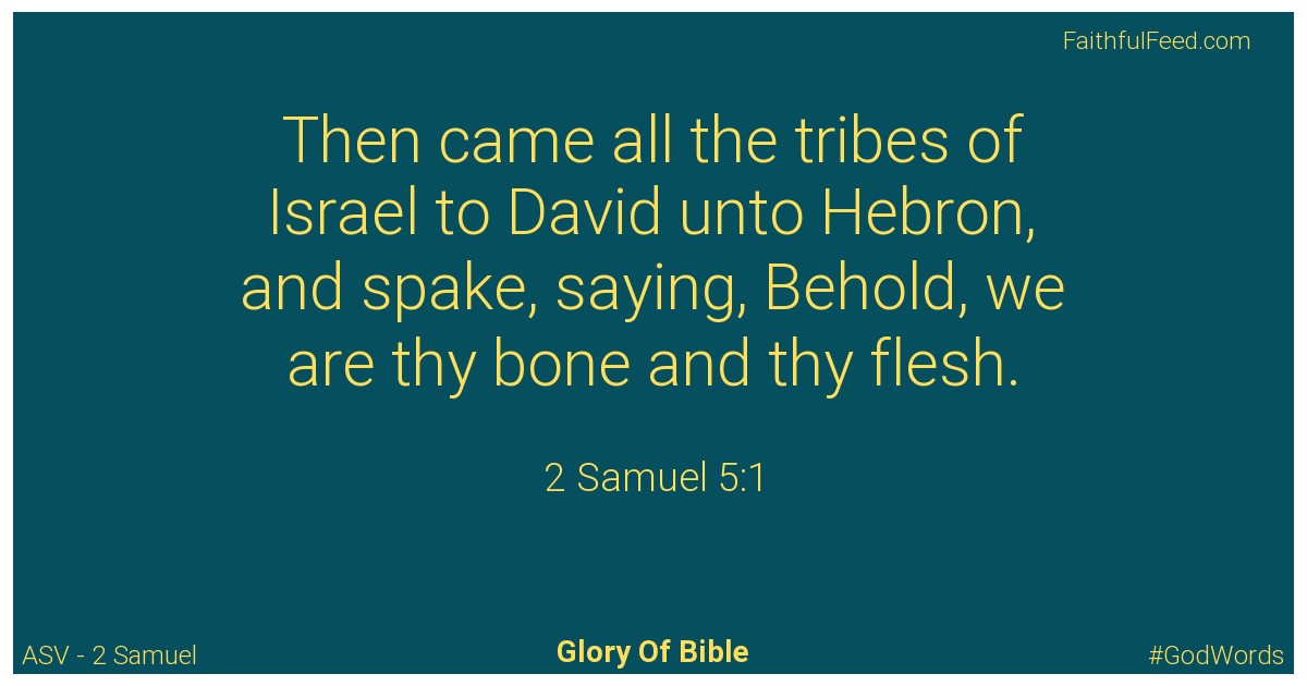 2-samuel 5:1 - Asv