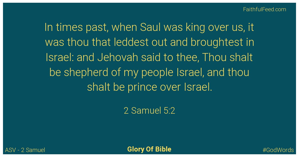 2-samuel 5:2 - Asv