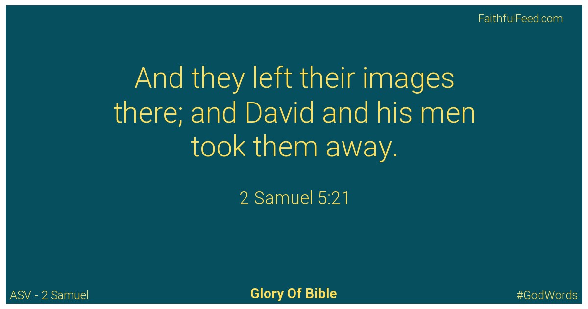 2-samuel 5:21 - Asv