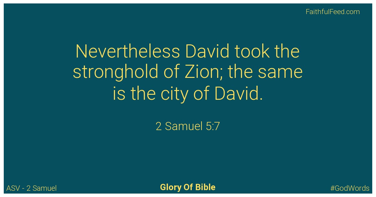 2-samuel 5:7 - Asv