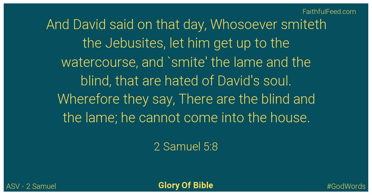2-samuel 5:8 - Asv
