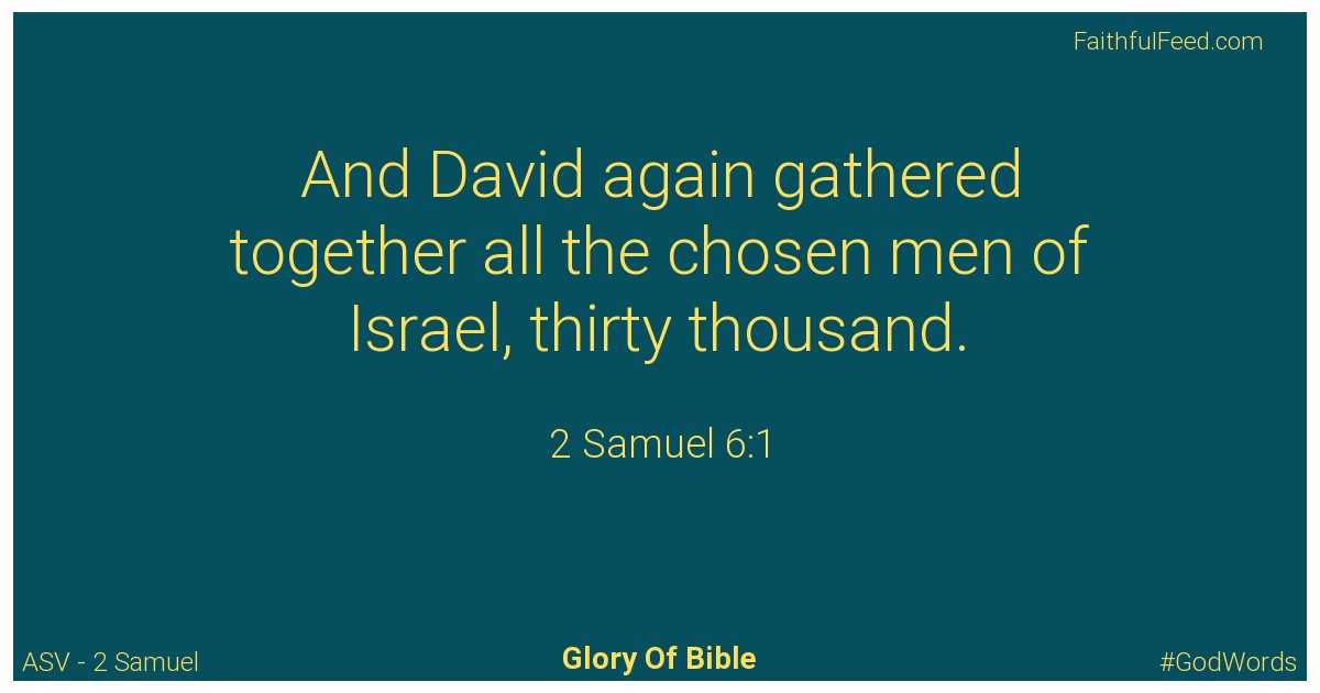 2-samuel 6:1 - Asv