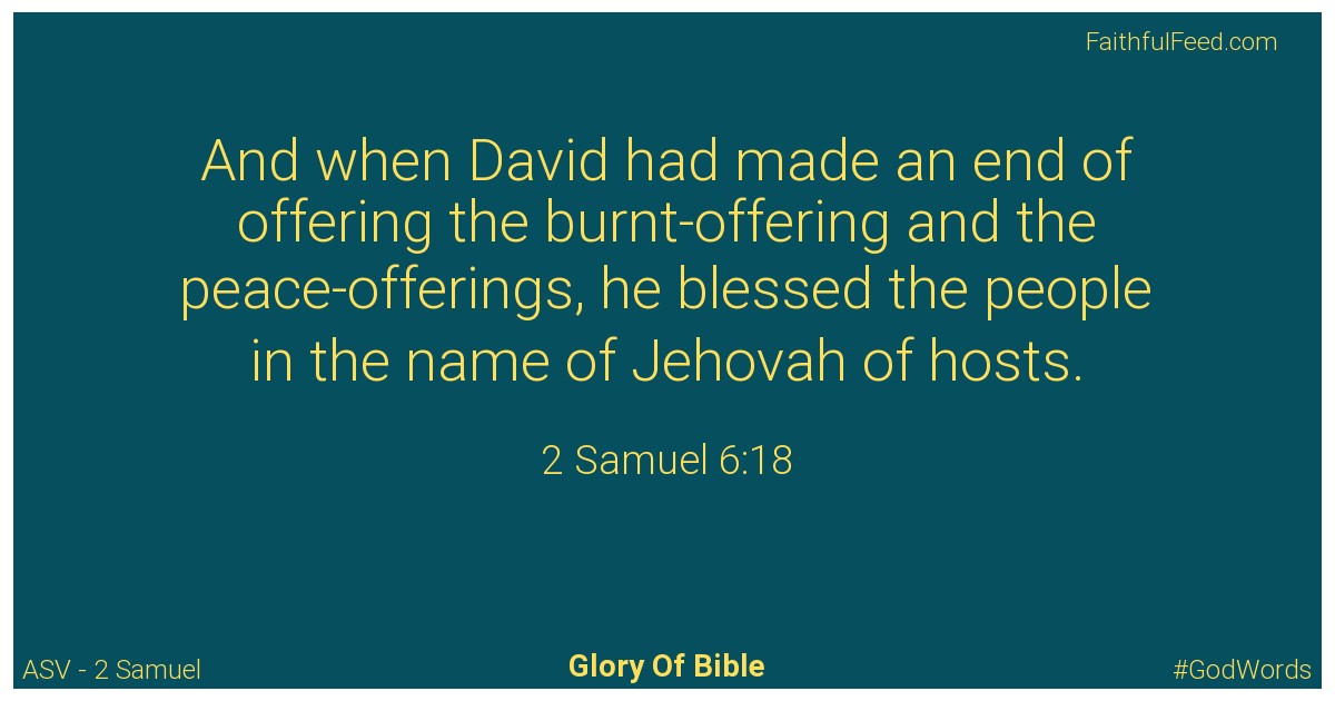 2-samuel 6:18 - Asv