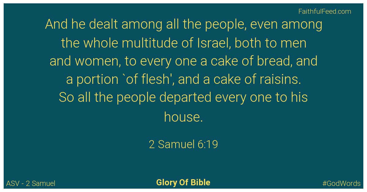 2-samuel 6:19 - Asv