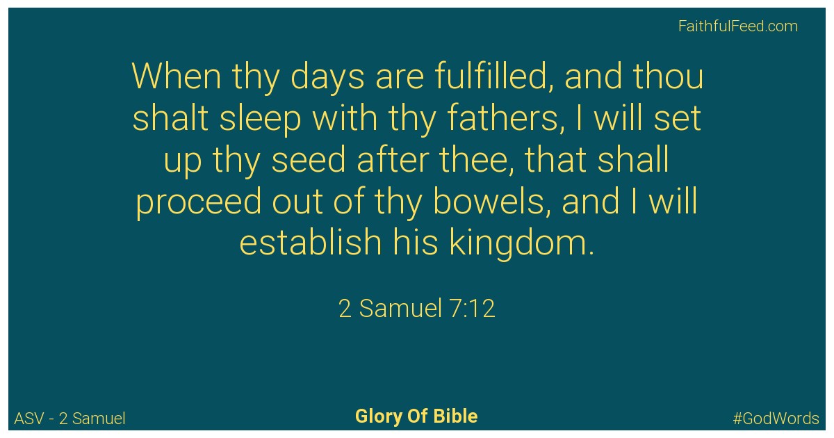 2-samuel 7:12 - Asv