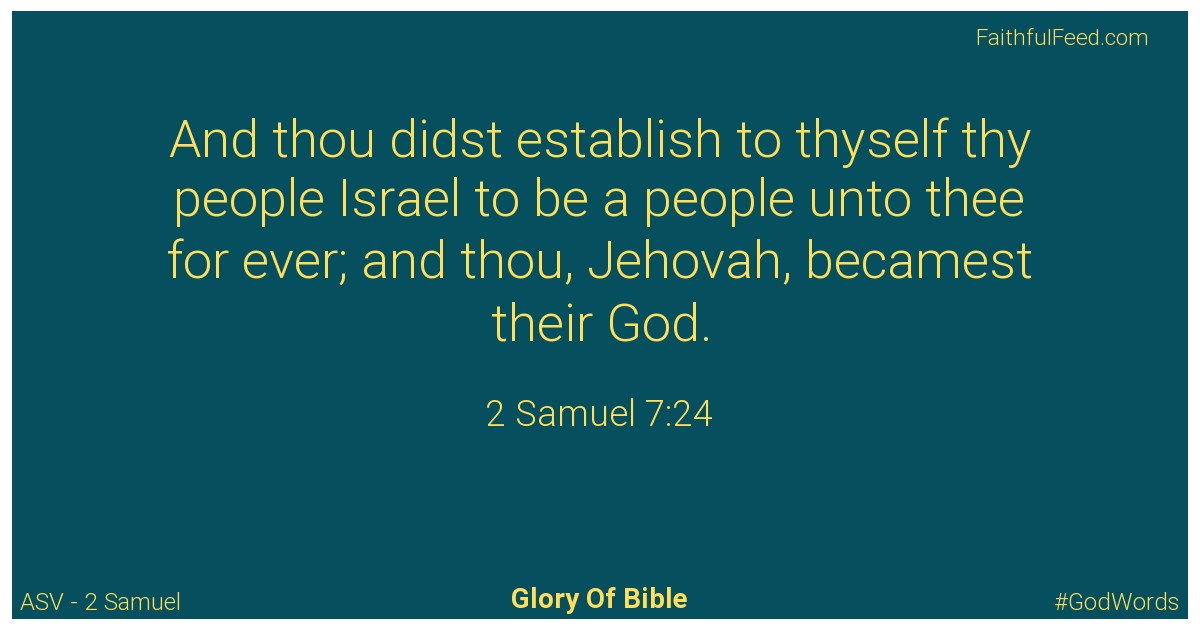 2-samuel 7:24 - Asv