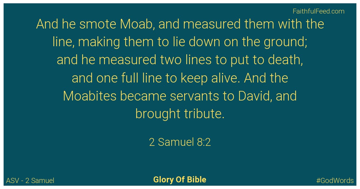 2-samuel 8:2 - Asv