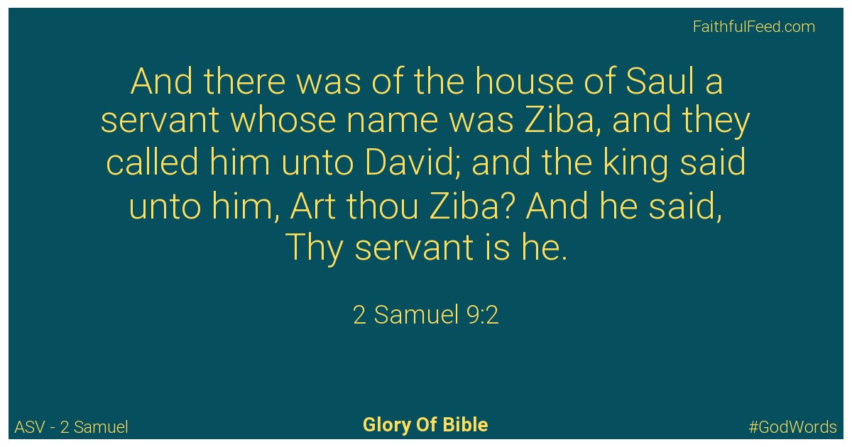 2-samuel 9:2 - Asv