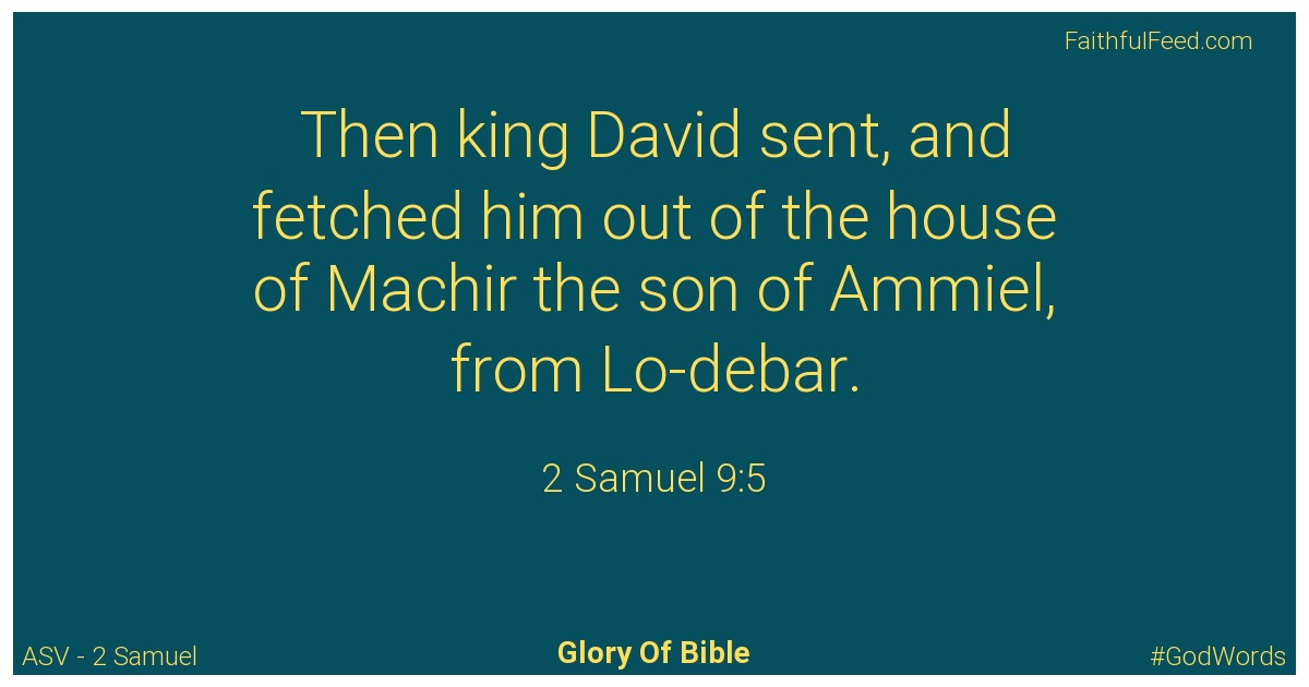 2-samuel 9:5 - Asv