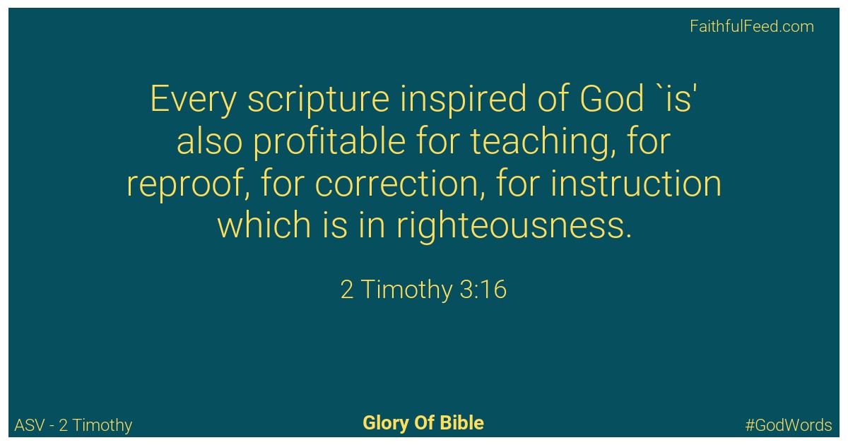 The Bible Chapters from 2 Timothy - Asv